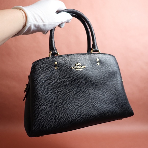 COACH Pebble Leather Hand bag with Shoulder strap - Mini Lillie Carryall - Picture 1 of 16